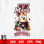 Massachusetts Minutemen Bluey Halloween NCAA Svg Eps Dxf Png File, Digital Download, Instant Download