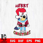 Massachusetts Minutemen Bluey Merry Christmas Bluey Santa Claus Svg Eps Dxf Png File, Digital Download