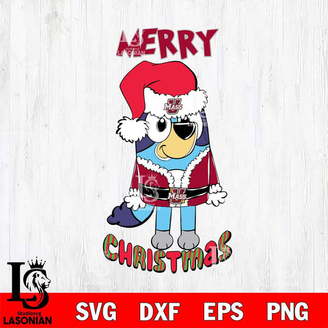 Massachusetts Minutemen Bluey Merry Christmas Bluey Santa Claus Svg Eps Dxf Png File, Digital Download