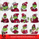 Massachusetts Minutemen Boujee Grinch NCAA Bundle 12 SVG Eps Dxf Png File, Digital Download, Instant Download