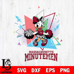Massachusetts Minutemen Cute Daisy Duck Cheerleader SVG DXF EPS PNG FILE, NCAA File Cut,Digital Download,Instant Download