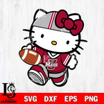 Massachusetts Minutemen Cute Hello Kitty Football 9 Svg Eps Dxf Png File, NCAA svg, Digital Download, Instant Download