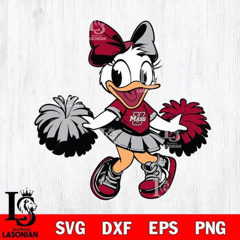 Massachusetts Minutemen Daisy Duck Cheerleader Svg Eps Dxf Png File, NCAA svg, Digital Download, Instant Download