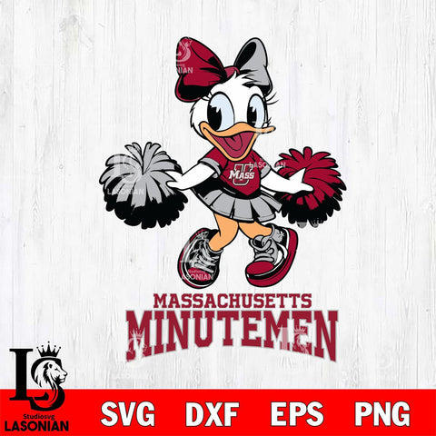 Massachusetts Minutemen Daisy Duck Cheerleader Disney, Svg Eps Dxf Png File, Digital Download