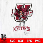 Massachusetts Minutemen Fan Girl Svg Eps Dxf Png File, Digital Download, Instant Download