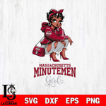 Massachusetts Minutemen Fashion Black Fan Girl Betty Boop, Svg Eps Dxf Png File, Digital Download