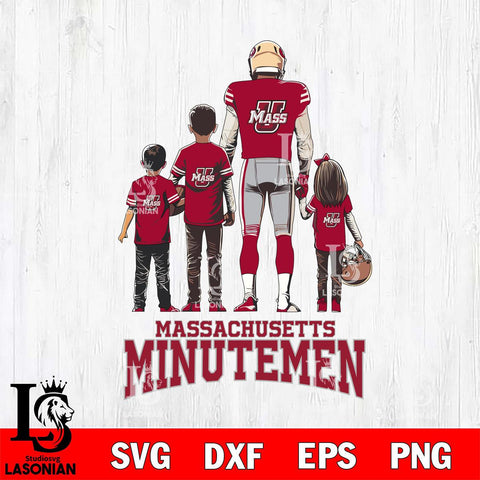 Massachusetts Minutemen Father Football SVG DXF EPS PNG FILE,NCAA SVG, Father day Digital Download,Instant Download, Silhouette
