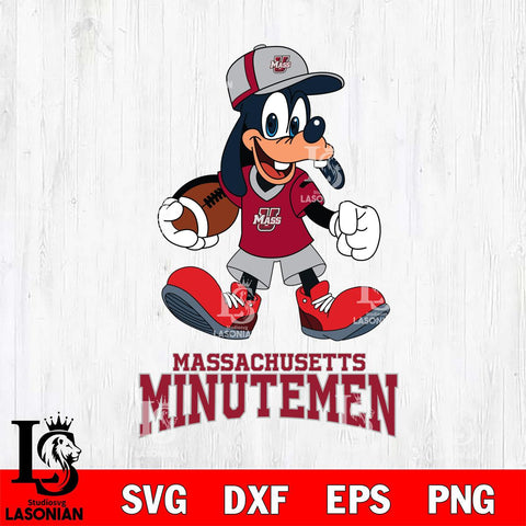 Massachusetts Minutemen Goofy Football Player SVG DXF EPS PNG FILE,NCAA svg ,Football Digital Download,Instant Download, Silhouette