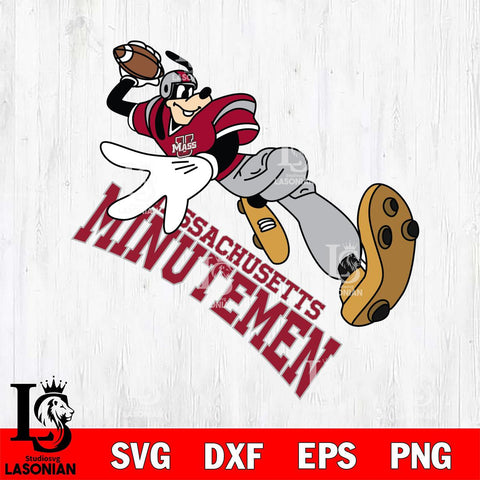 Massachusetts Minutemen Goofy rugby player SVG DXF EPS PNG FILE,NCAA svg ,Football Digital Download,Instant Download, Silhouette
