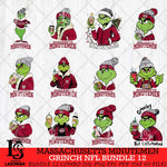 Massachusetts Minutemen Grinch NCAA Bundle 12 SVG Eps Dxf Png File, Digital Download, Instant Download