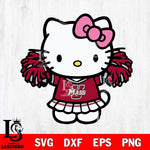 Massachusetts Minutemen Hello Kitty Cheerleader 3 Svg Eps Dxf Png File, Digital Download, Instant Download