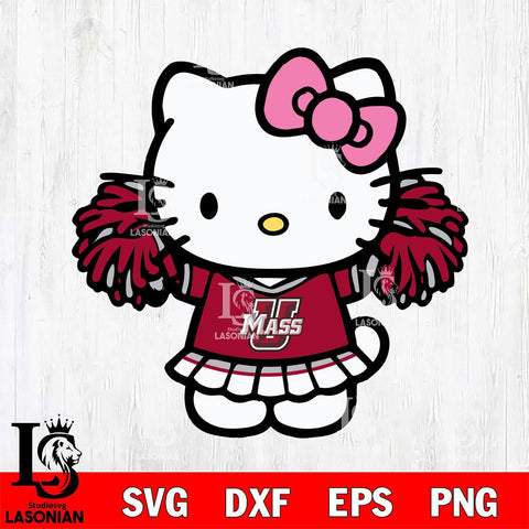 Massachusetts Minutemen Hello Kitty Cheerleader 3 Svg Eps Dxf Png File, Digital Download, Instant Download