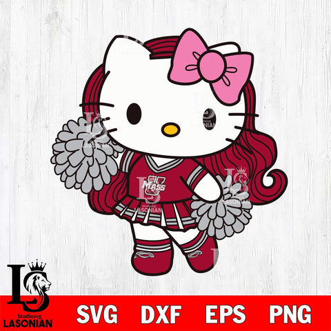 Massachusetts Minutemen Hello Kitty Cheerleader 7 Svg Eps Dxf Png File, Digital Download, Instant Download