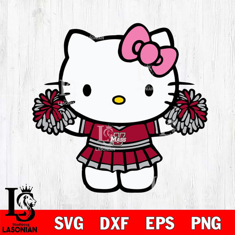 Massachusetts Minutemen Hello Kitty Cheerleader 9 Svg Eps Dxf Png File, Digital Download, Instant Download