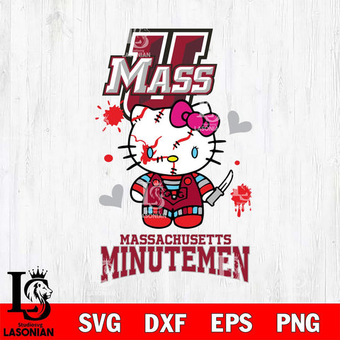 Massachusetts Minutemen Hello Kitty Horror 2 Svg Eps Dxf Png File, Digital Download