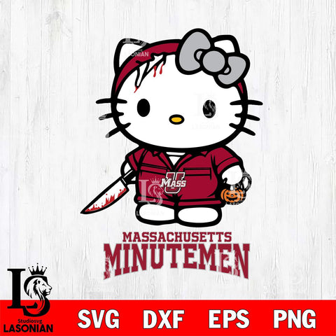 Massachusetts Minutemen Hello Kitty Horror 5 Svg Eps Dxf Png File, Digital Download
