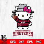 Massachusetts Minutemen Hello Kitty Horror 6 Svg Eps Dxf Png File, Digital Download