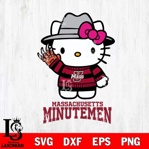 Massachusetts Minutemen Hello Kitty Horror 6 Svg Eps Dxf Png File, Digital Download