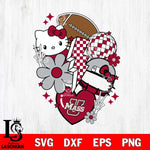 Massachusetts Minutemen Hello Kitty NCAA 2 Svg Eps Dxf Png File, Digital Download, Instant Download