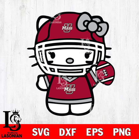 Massachusetts Minutemen Hello Kitty sport 6 Svg Eps Dxf Png File, NCAA svg, Digital Download, Instant Download