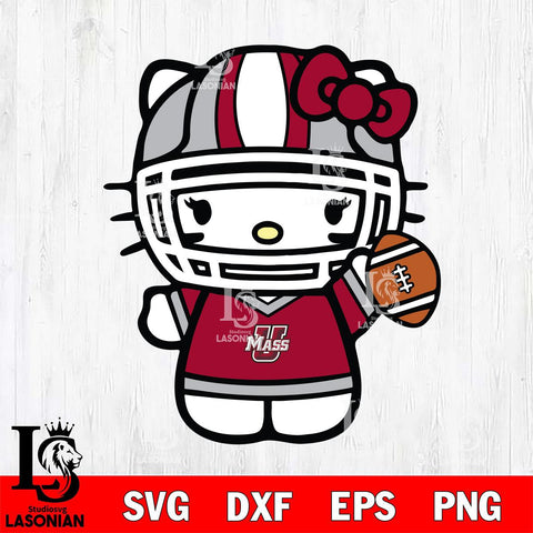 Massachusetts Minutemen Hello Kitty sport 9 Svg Eps Dxf Png File, NCAA svg, Digital Download, Instant Download