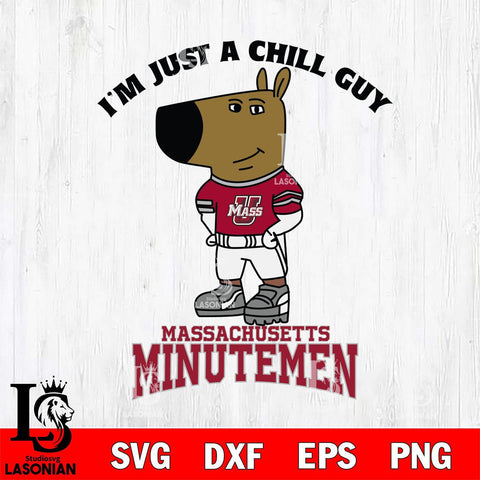 Massachusetts Minutemen I'm Just A Chill Guy Football Svg Eps Dxf Png File,NCAA Svg Files,Chill Guy svg ,Digital Download ,Instant Download, Cricut File