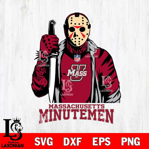 Massachusetts Minutemen Jason Voorhees Horror 3 Svg Eps Dxf Png File, NCAA svg, Digital Download, Instant Download