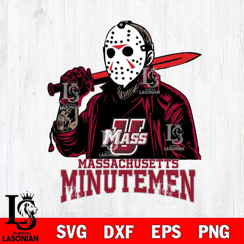 Massachusetts Minutemen Jason Voorhees Horror Halloween Svg Eps Dxf Png File, NCAA svg, Digital Download, Instant Download