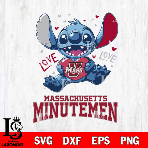 Massachusetts Minutemen Love Stitch, Svg Eps Dxf Png File, Digital Download