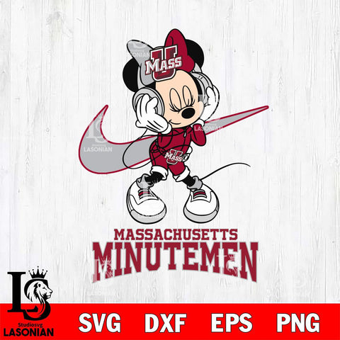 Massachusetts Minutemen Minnie Mouse Dancing NIKE, Svg Eps Dxf Png File, Digital Download