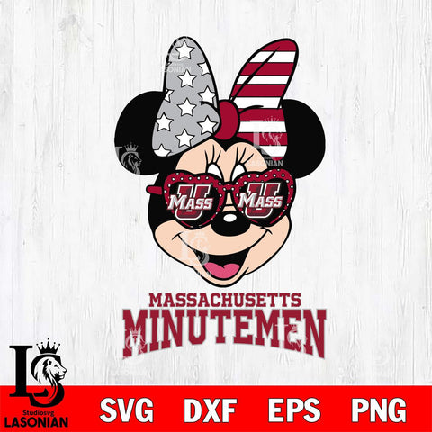 Massachusetts Minutemen Minnie Mouse Love 2, Svg Eps Dxf Png File, Digital Download