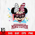 Massachusetts Minutemen Minnie Mouse Love Sport SVG DXF EPS PNG FILE, NCAA File Cut,Digital Download,Instant Download