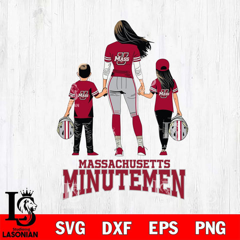 Massachusetts Minutemen Mother and son Rugby SVG DXF EPS PNG FILE,NCAA SVG, Father day Digital Download,Instant Download, Silhouette