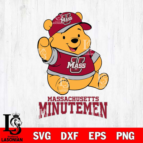 Massachusetts Minutemen Pooh Bear Disney, Svg Eps Dxf Png File, Digital Download