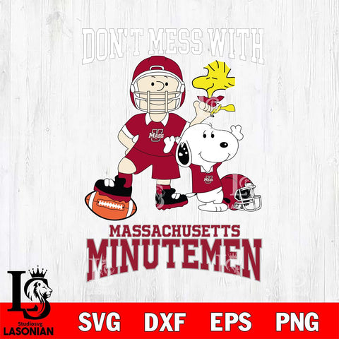 Massachusetts Minutemen Snoopy Dont mess with SVG DXF EPS PNG FILE,Snoopy File Cut, NCAA Digital Download,Instant Download,Christmas Silhouette