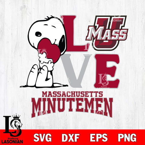 Massachusetts Minutemen Snoopy Sport 10 Svg Eps Dxf Png File, Digital Download