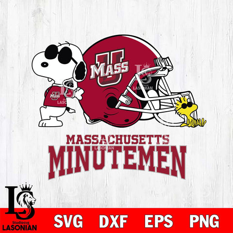 Massachusetts Minutemen Snoopy Sport 2 Svg Eps Dxf Png File, Digital Download