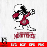 Massachusetts Minutemen Snoopy Sport 3 Svg Eps Dxf Png File, Digital Download
