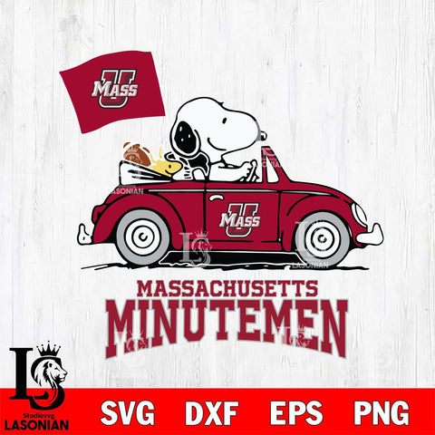 Massachusetts Minutemen Snoopy Sport 5 Svg Eps Dxf Png File, Digital Download