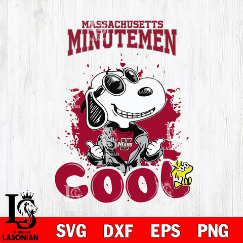 Massachusetts Minutemen Snoopy Sport 7 Svg Eps Dxf Png File, Digital Download