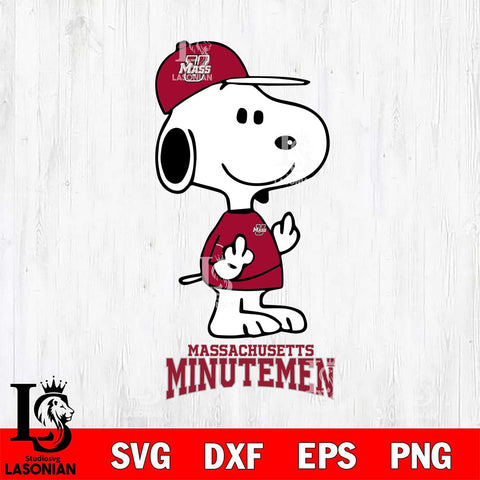 Massachusetts Minutemen Snoopy Sport 8 Svg Eps Dxf Png File, Digital Download