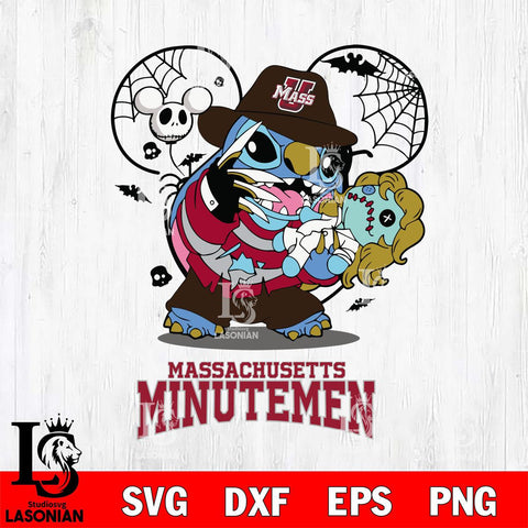 Massachusetts Minutemen Stitch Freddy Krueger Halloween Svg Eps Dxf Png File, Digital Download, Instant Download