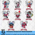 Massachusetts Minutemen Stitch Horror Halloween Bundle NCAA Svg Eps Dxf Png File, Digital Download, Instant Download