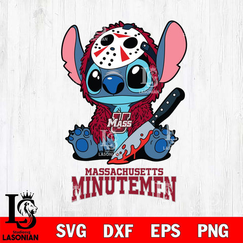 Massachusetts Minutemen Stitch Jason Voorhees Svg Eps Dxf Png File, NCAA svg, Digital Download, Instant Download