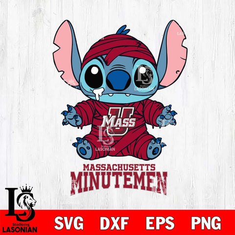 Massachusetts Minutemen Stitch Mummy Svg Eps Dxf Png File, NCAA svg, Digital Download, Instant Download