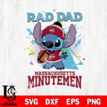 Massachusetts Minutemen Stitch Rad Dad SVG DXF EPS PNG FILE, NCAA File Cut,Digital Download,Instant Download