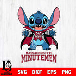 Massachusetts Minutemen Stitch Vampire halloween Svg Eps Dxf Png File, NCAA svg, Digital Download, Instant Download
