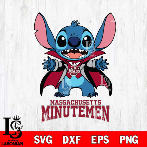 Massachusetts Minutemen Stitch Vampire halloween Svg Eps Dxf Png File, NCAA svg, Digital Download, Instant Download