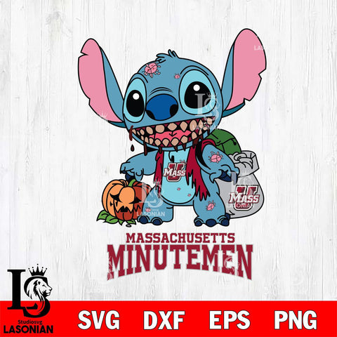 Massachusetts Minutemen Stitch Zombie Svg Eps Dxf Png File, NCAA svg, Digital Download, Instant Download