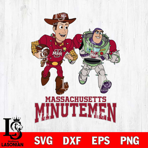 Massachusetts Minutemen Woody & Buzz Lightyear Football Cricut,Christmas SVG DXF EPS PNG FILE, NCAA Digital Download,Instant Download, Silhouette
